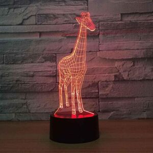 Memkey - Night Light for Kids Animal Giraffe usb Insert Rechargeable 3D Illusion Lamp 16 Color Changing with Remote Control Bedroom Sleep Light Home