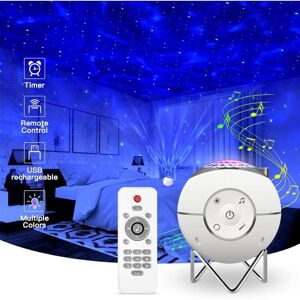 MEMKEY Night Light for Kids, usb Rechargeable led Music Projector Lamp with 14 Modes & Remote Control & Timer & Metal Bracket for Children Adults Gifts Home