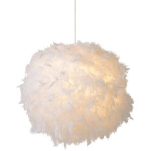 AXHUP Contemporary Hanging Light Ø30cm Pure White Feather Pendant Light Modern Chandelier Creative Romantic Ceiling Lamp E27
