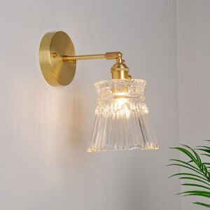 Tonchean - Nordic Modern Brass Glass Wall Lamp Minimalist Creative Living Room Dining Room Bedroom Hallway Lamp