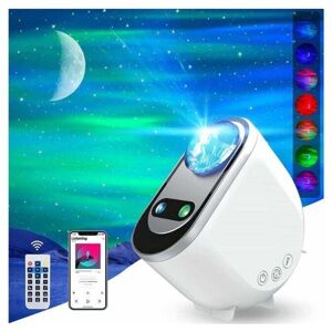 Ymyny - Northern Lights Projector Aurora Galaxy Stars Starry Sky Moon Light Remote Control Bedroom Decorative Lamp Night Light Kids Gift Real Moon