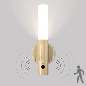 TINOR Pack Wireless Wooden Wall Light, Rechargeable led Night Light with Motion Sensor, Magnetic Battery Operated Wall Mounted Bedside Lamp for Stairs