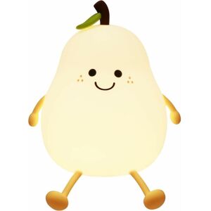 MUMU Pear-shaped night light, colorful creative light, led silicone night light, bedside lamp with touch sensor