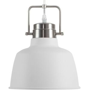 Beliani - Ceiling Pendant Lamp Light Vintage Industrial Metal White Silver Narmada