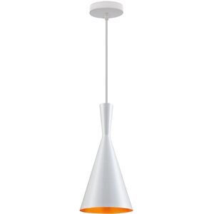 AXHUP Pendant Lighting Fitting Modern Hanging Ceiling Light Fixtures with Ø19cm White Lampshade Retro Industrial Metal Musical Instrument Shape Chandelier