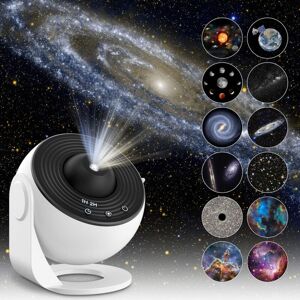 LINGHHANG Planetarium Star Projector, 12 Film Discs Galaxy Projector, Neon, Realistic Starry Sky Night Light with , Solar System Constellation Moon for Kids