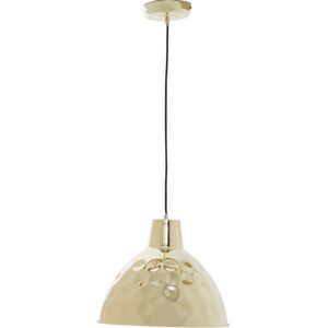 Premier Housewares Ceiling Lights White Finish White Round Hammered Pattern Shape Pendant Light Antique Ceiling Lighting Contemporary Pendant Hanging