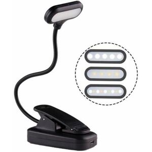 Gotrays - Reading Light for Reading in Bed at Night, Clip on Amber Book Light, Warm led Reading Night Light, usb Rechargeable