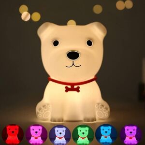 LONGZIMING , Rechargeable Adult Child Baby Night Light, Portable Silicone LED Night Light, 7 Colors Touch Bedside Lamp, Baby Boy Girl Gift, Children's Room