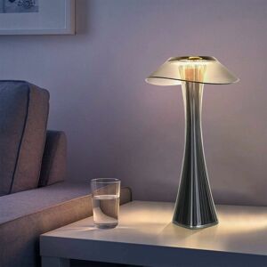 Einemgeld - Rechargeable designer table lamp touch-sensitive led table lamp - Dimmable Titanium usb bedside lamp 3W cordless desk lamp with battery