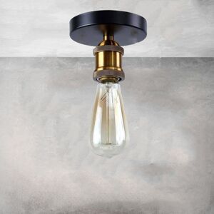 Axhup - Retro Ceiling Lighting Fitting, Vintage Industrial E27 Ceiling Lamp for Living Room Bedroom Hallway (Bronze)