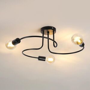 Comely - Industrial Ceiling Light, Retro Chandeliers, E27 Pendant Light, Black Ceiling Light Fixture Hanging Lamp for Living Room Bedroom