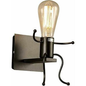 HOOPZI Retro Indoor Wall Lamp Vintage Robot Design Wall Lamp Industrial Style Wall Lamp E27 for Bar Bedroom Kitchen Restaurant Cafe Hallway