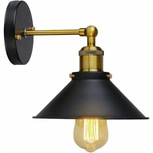 HOOPZI Retro Wall Light Industrial Style Adjustable Brass Finish Vintage Wall Light for Home Decor, Restaurants, Cafe (110-220V, E27 Socket, Bulbs not