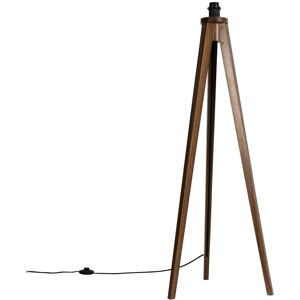 QAZQA Rustic Tripod Floor Lamp Walnut Wood - Tripod Classic