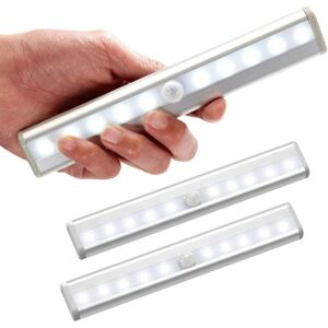 TINOR Set of 3 led Motion Sensor Lights Indoor Cabinet Light 10 LEDs Wireless Spotlight, led Closet Light Battery Operated with Magnetic Strip, Night Light