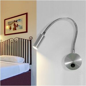 DEWDAT Silver Hose led Modern Wall Lamp With Switch Flexible Arm Indoor Lighting Bedside Reading Study Painting
