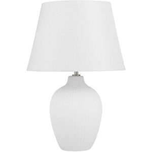 BELIANI Table Lamp FERGUS Ceramic White