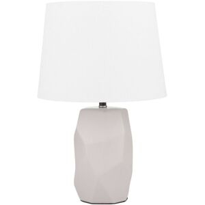 Beliani - Modern Minimalistic Pink Side Table Lamp Ceramic Cone Shade White Elia