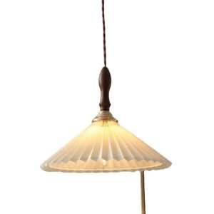 TONCHEAN Vintage Industrial Clear Glass Dome Pendant Light Fixture with E27 Base Brass Copper Loft Chandelier Ceiling Hanging Lamp(Without Light Source)