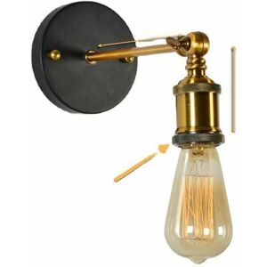 DEWDAT Vintage Loft Wall Sconce Lights led E27 Edison Bulb Plated Iron Retro Industrial Home Lighting Bedside Wall Sconces