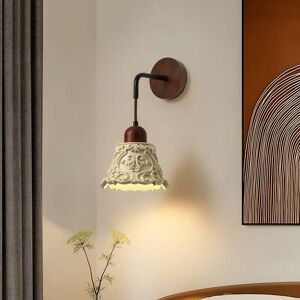 WOTTES Vintage Wall Light Indoor Wall Lamp Adjustable Height Wall Sconce Lighting Fixture for Bedroom E27 Ø17cm