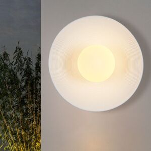 WOTTES Vintage Wall Light Round Wall Mounted Light Industrial Wall Sconce Lamp White 1Pcs for Living Room Hallway