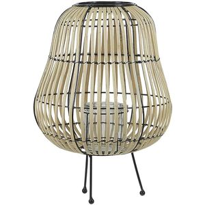 Beliani - Boho Style Candle Holder Standing Lantern Natural Willow Light Wood Berkner