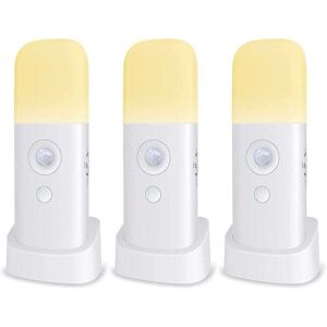 ZVD-Kids Night Light, Motion Sensor Lamp, Adjustable Brightness, Portable, Rechargeable, for Bedroom, Children's Room, and Living Room (3-PACK)