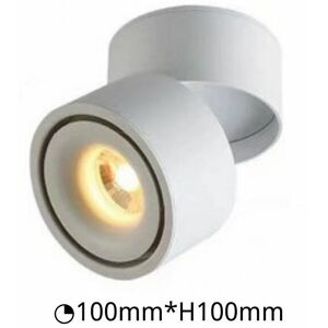 DEWDAT 12 W LED ceiling spotlight for surface mounting, adjustable wall lighting, 10 x 10 cm, cold white 6000 K, not dimmable, wall light or aluminum spot DEWDAT 12 W LED ceiling spotlight for surface mounting, adjustable wall lighting, 10 x 10 cm, cold white 6000 K, not dimmable, wall light or aluminum spot