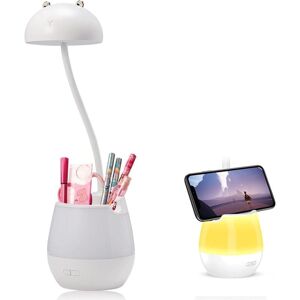 Tinor - 2 in 1 led Desk Lamp + Night Light, 5 Brightness Levels, Rechargeable Reading Light with Pen Holder and Phone Stand, Adjustable Gooseneck Tinor - 2 in 1 led Desk Lamp + Night Light, 5 Brightness Levels, Rechargeable Reading Light with Pen Holder and Phone Stand, Adjustable Gooseneck