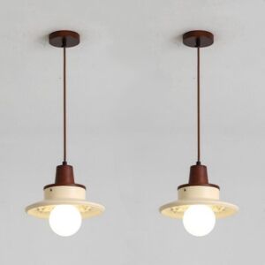 Wottes - 2-pack Vintage Hanging Ceiling Light Carved Pendant Lamp Adjustable Chandelier Fixture Environmentally Friendly Resin Ø25cm Wottes - 2-pack Vintage Hanging Ceiling Light Carved Pendant Lamp Adjustable Chandelier Fixture Environmentally Friendly Resin Ø25cm
