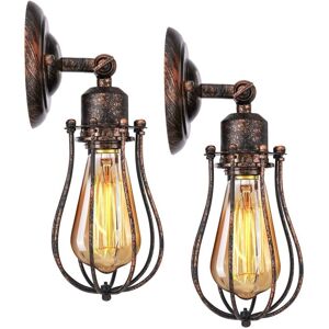 STOEX 2 Pack Retro Wall Light Vintage Wall Lights Industrial Metal Wall Sconces For Indoor Home Loft STOEX 2 Pack Retro Wall Light Vintage Wall Lights Industrial Metal Wall Sconces For Indoor Home Loft