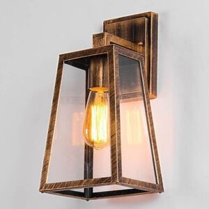 WOTTES Retro Industrial Wall Light Glass Metal Wall Lamp Creative Wall Sconce for Kitchen Bedroom Dining Room Restaurant Bronze WOTTES Retro Industrial Wall Light Glass Metal Wall Lamp Creative Wall Sconce for Kitchen Bedroom Dining Room Restaurant Bronze