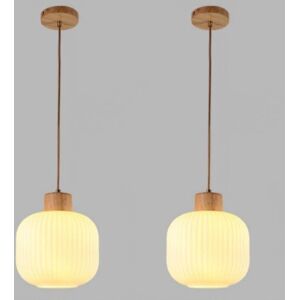 WOTTES Modern Pendant Light Round Glass Hanging Lamp Shade Adjustable Ceiling Lamp for Kitchen Dining Room Ø29CM 2Pcs WOTTES Modern Pendant Light Round Glass Hanging Lamp Shade Adjustable Ceiling Lamp for Kitchen Dining Room Ø29CM 2Pcs