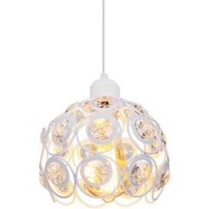 Stoex - 20CM Retro Classic Chandelier Modern Crystal Pendant Light Creative Metal Pendant Lights For Bedroom Bar Office White Stoex - 20CM Retro Classic Chandelier Modern Crystal Pendant Light Creative Metal Pendant Lights For Bedroom Bar Office White