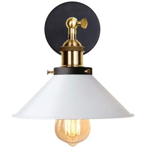 NORCKS 22CM Iron Metal Wall Lamp White Industrial Ceiling Light Retro Wall Sconce Vintage Wall Light E27 NORCKS 22CM Iron Metal Wall Lamp White Industrial Ceiling Light Retro Wall Sconce Vintage Wall Light E27