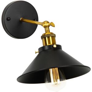 NORCKS Ø22CM Retro Modern Wall Light Indoor Vintage Wall Lamp Metal Simple Wall Sconce (Black) E27 For Indoor Lighting NORCKS Ø22CM Retro Modern Wall Light Indoor Vintage Wall Lamp Metal Simple Wall Sconce (Black) E27 For Indoor Lighting