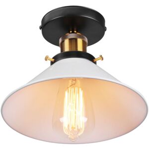 Norcks - 22CM Retro Style Chandelier Industrial Ceiling Lamp White Metal Vintage Ceiling Light For Indoor Bar Living Room Club Norcks - 22CM Retro Style Chandelier Industrial Ceiling Lamp White Metal Vintage Ceiling Light For Indoor Bar Living Room Club