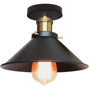 Norcks - 26CM Retro Style Chandelier Industrial Ceiling Lamp Black Metal Vintage Ceiling Light For Indoor Bar Living Room Club Norcks - 26CM Retro Style Chandelier Industrial Ceiling Lamp Black Metal Vintage Ceiling Light For Indoor Bar Living Room Club