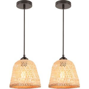 Norcks - 2PCS) 20CM Bamboo Pendant Light Modern Retro Ceiling Light Indoor Pendant Lights Norcks - 2PCS) 20CM Bamboo Pendant Light Modern Retro Ceiling Light Indoor Pendant Lights