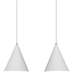 WOTTES Vintage Ceiling Light Industrial Style Pendant Lighting White Metal Hanging Lamp for Kitchen Living Room Restaurant Ø19CM 2PCS WOTTES Vintage Ceiling Light Industrial Style Pendant Lighting White Metal Hanging Lamp for Kitchen Living Room Restaurant Ø19CM 2PCS