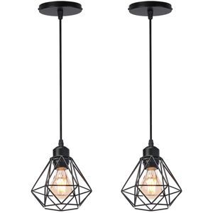 NORCKS 2PCS Industrial Ceiling Lamp Black Vintage Metal Ceiling Light Retro Chandelier Creative Simple Pendant Lights For Bedroom Bar Cafe Indoor NORCKS 2PCS Industrial Ceiling Lamp Black Vintage Metal Ceiling Light Retro Chandelier Creative Simple Pendant Lights For Bedroom Bar Cafe Indoor