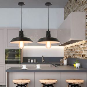 Axhup Vintage Industrial Pendant Lamp Set Ø26cm - Lighting for Dining, Living, Bedroom Axhup Vintage Industrial Pendant Lamp Set Ø26cm - Lighting for Dining, Living, Bedroom