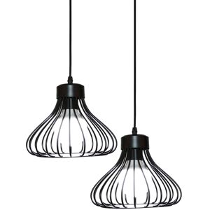NORCKS 2PCS Metal Cage Ceiling Light Retro Antique Ceiling Light Industrial Pendant Lights Vintage Pendant Light Black E27 NORCKS 2PCS Metal Cage Ceiling Light Retro Antique Ceiling Light Industrial Pendant Lights Vintage Pendant Light Black E27
