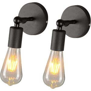 NORCKS 2PCS Metal Iron Wall Light Creative Retro Wall Sconce Angle Adjustable Wall Lights For Bedroom Bar Cafe Black NORCKS 2PCS Metal Iron Wall Light Creative Retro Wall Sconce Angle Adjustable Wall Lights For Bedroom Bar Cafe Black
