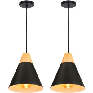 NORCKS (2PCS)-Modern Pendant Light Black Nordic Pendant Light Retro Pendant Lights Antique Hanging Lamp Minimalist Ceiling Light E27 Indoor Pendant Lighting NORCKS (2PCS)-Modern Pendant Light Black Nordic Pendant Light Retro Pendant Lights Antique Hanging Lamp Minimalist Ceiling Light E27 Indoor Pendant Lighting