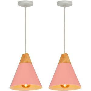 NORCKS 2PCS)-Modern Pendant Light Pink Nordic Pendant Light Retro Pendant Lights Antique Hanging Lamp Minimalist Ceiling Light E27 Indoor Pendant Lighting NORCKS 2PCS)-Modern Pendant Light Pink Nordic Pendant Light Retro Pendant Lights Antique Hanging Lamp Minimalist Ceiling Light E27 Indoor Pendant Lighting