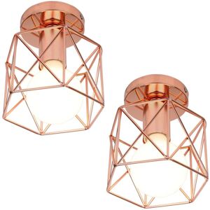 Norcks - 2PCS Retro Antique Chandelier Rose Gold Creative Modern Ceiling Light Industrial Ceiling Lamp E27 Metal Chandelier Norcks - 2PCS Retro Antique Chandelier Rose Gold Creative Modern Ceiling Light Industrial Ceiling Lamp E27 Metal Chandelier