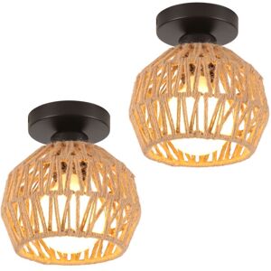Norcks - 2PCS Retro Ceiling Lamp Light Hemp Rope Braided Ceiling Light Modern Indoor Ceiling Light For Kitchen Hallway Norcks - 2PCS Retro Ceiling Lamp Light Hemp Rope Braided Ceiling Light Modern Indoor Ceiling Light For Kitchen Hallway